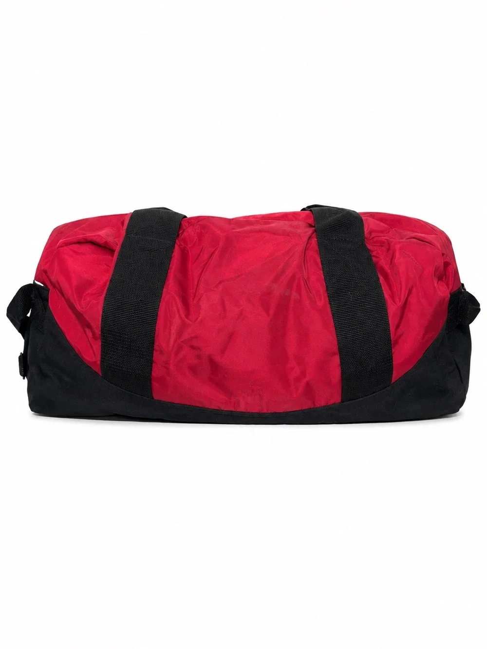 L.L. Bean Vintage Medium Adventure Duffle Bag Red Black Nylon Travel Weekender